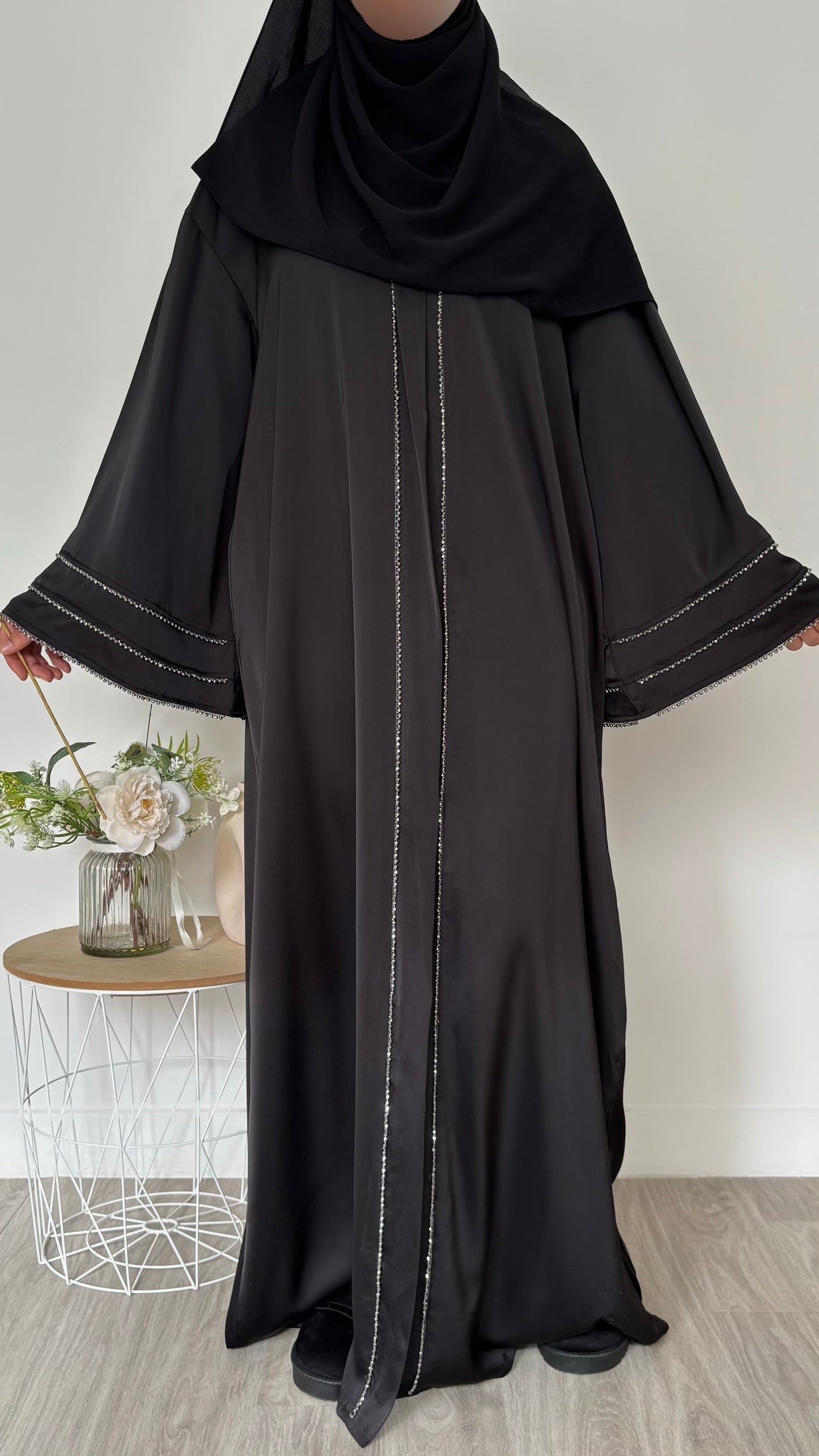 Abaya kimono Esmeralda - Noir